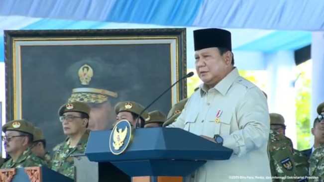 Pidato Presiden Prabowo Subianto.  [YouTube/@Sekretariat Presiden]